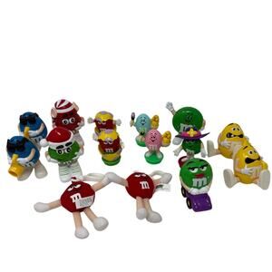 Vintage 90s M&M Mars Candy Tube Toppers and Toys